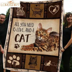 Cat This Love Is Sure Thing 3D Customized Quilt