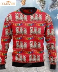 Cat Ugly Christmas Sweater, All Over Print Sweatshirt