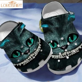 Cat With Creepy Smiling Clogs Crocs Shoes Gifts For Halloween Birthday