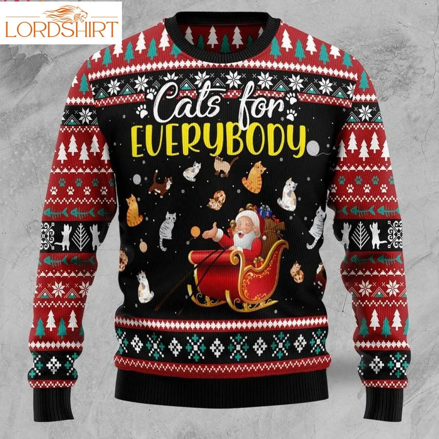 Cats For Everybody Merry Christmas Ugly Christmas Sweater