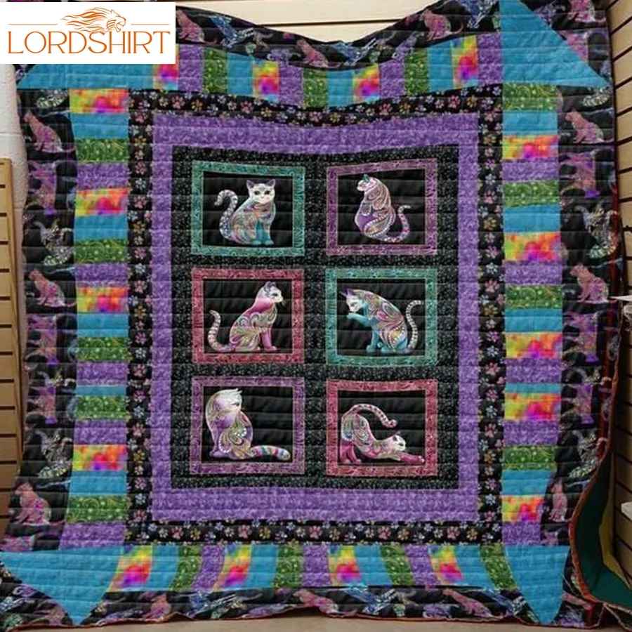 Cats Heavenly 3D Customized Quilt Blanket