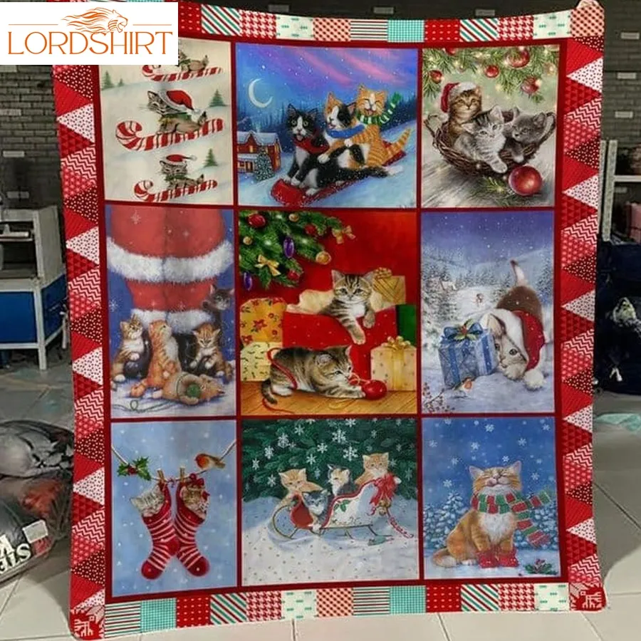 Catxmas Purffect 3D Quilt Blanket