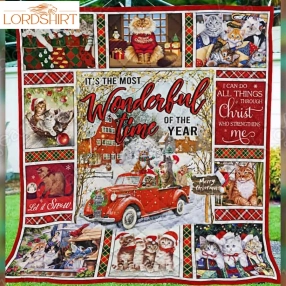 Catxmas With Cats 3D Quilt Blanket