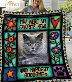 Chartreux Cat 3D Customized Quilt