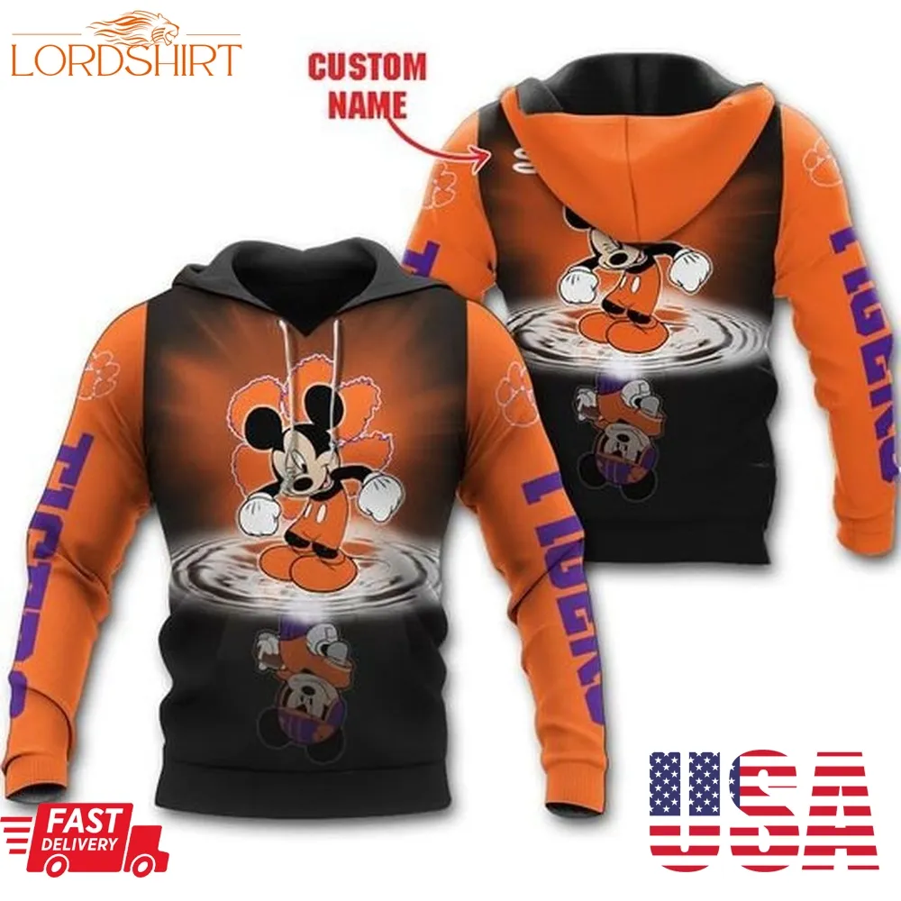 Clemson Tigers Mickey Custom Name Shirt, Hoodie, Sweatshirt