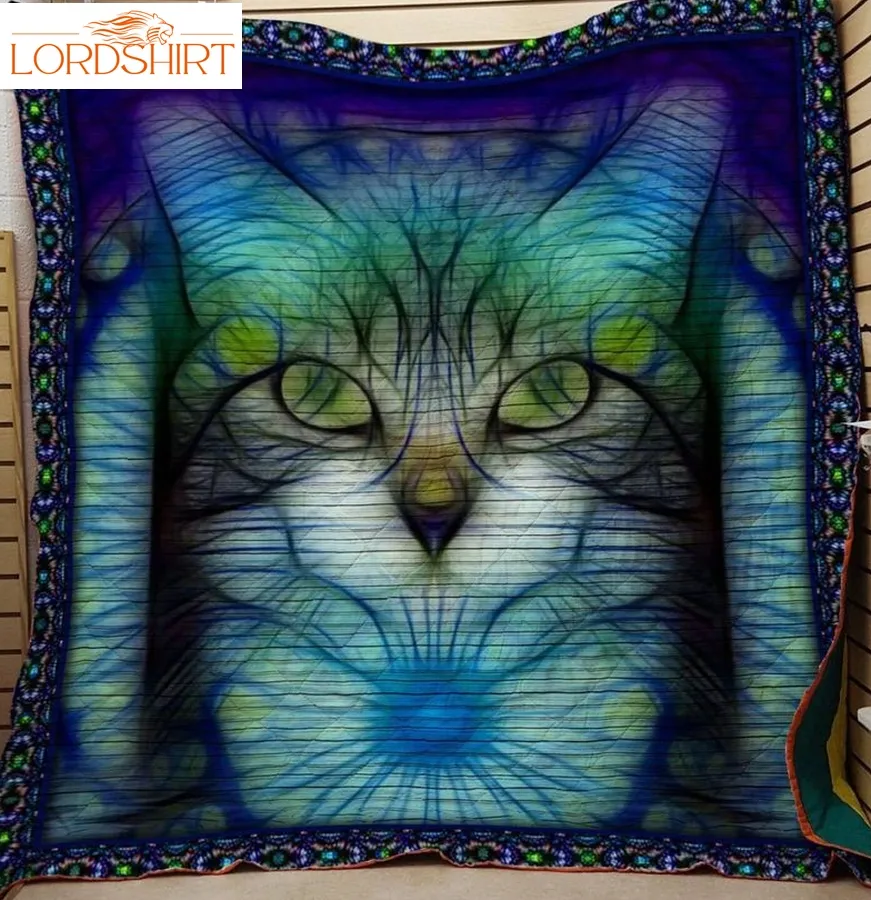 Crayzy Cat 3D Customized Quilt Blanket