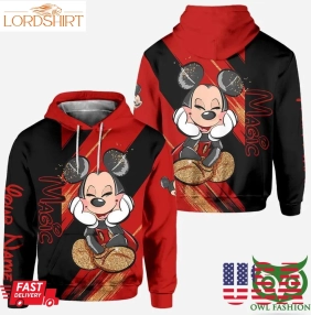 Custom Name Magic Mickey Mouse Ears 3D Hoodie