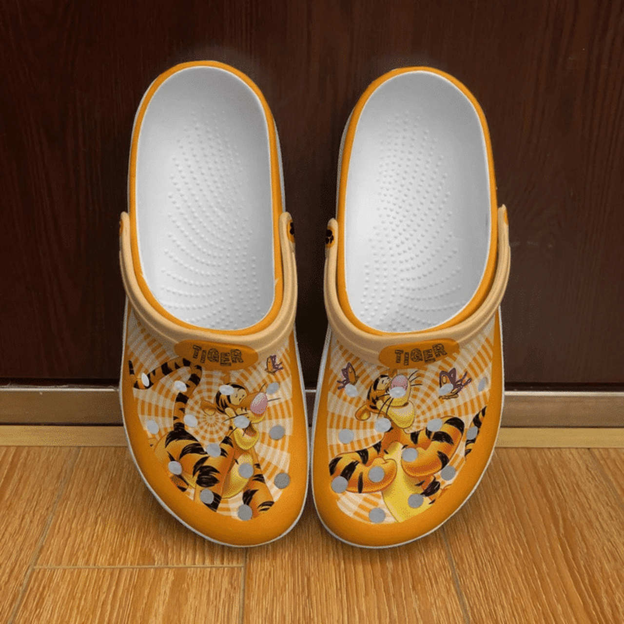 Custom Name Tiger Winnie The Pooh Crocs Crocband Clog Comfortable Water Shoes