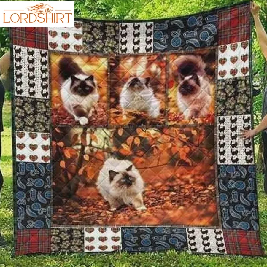 Cute Birman Cat Quilt Blanket Great Customized Gifts For Birthday Christmas Thanksgiving