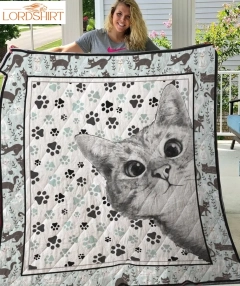 Cute Kitty Cat Print Pattern Fleece Blanket Great Customized Gifts For Birthday Christmas Thanksgiving Perfect Gifts For Cat Lover