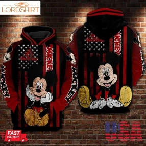 Cute Mickey American Flag 3D Full Printed Hoodie