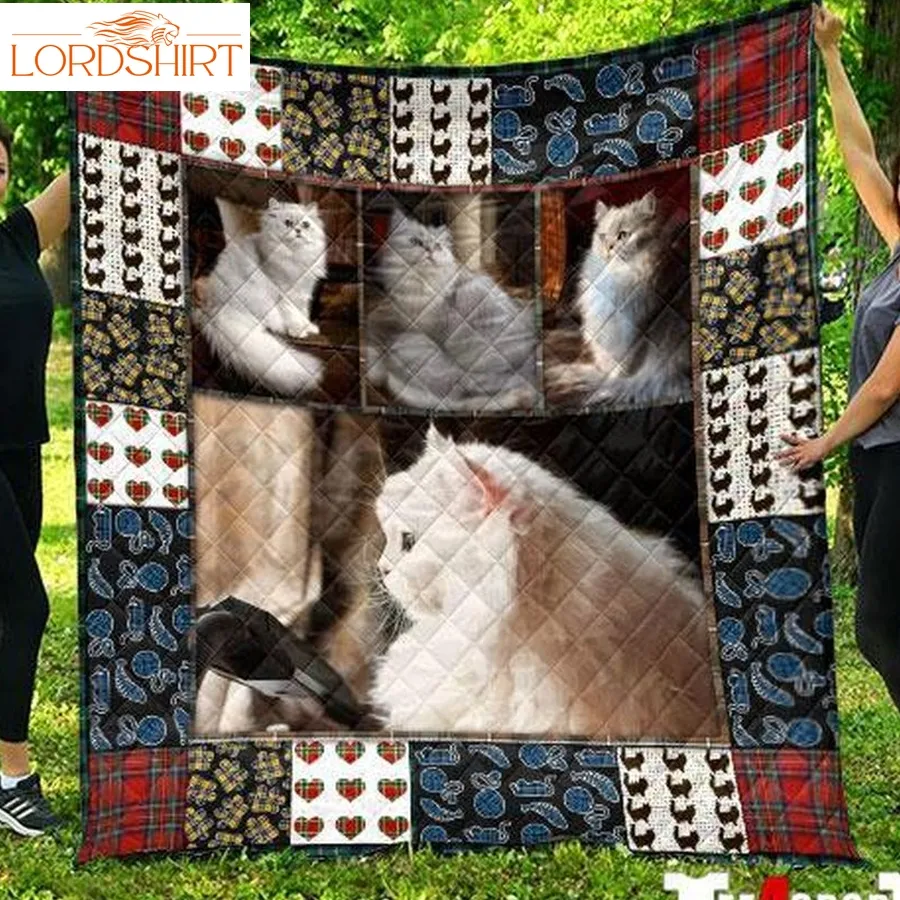 Cute Persian Cat Pet Lover 3D Customized Quilt