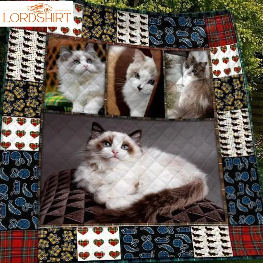 Cute Ragdoll Cat Pet Lover 3D Customized Quilt