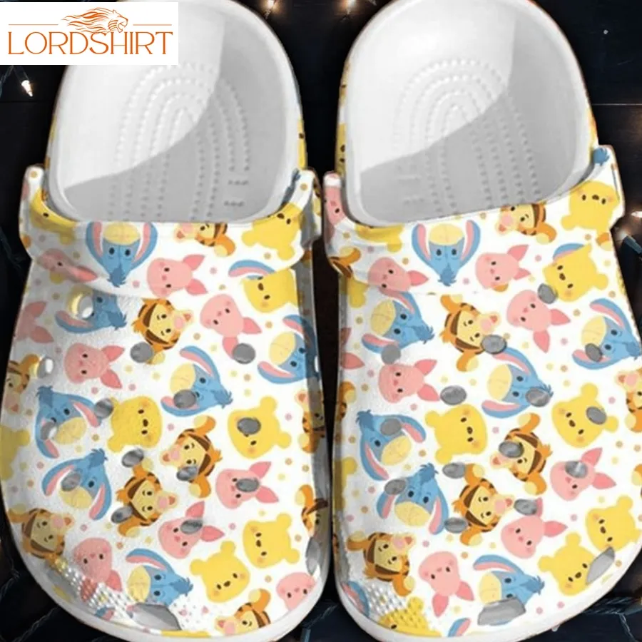 Cute  Winnie The Pooh Pattern Crocs Crocband Clogs  Shoes