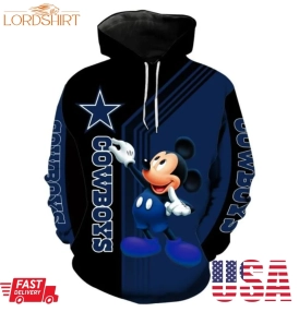 Dallas Cowboys Mickey Mouse 3D Hoodie