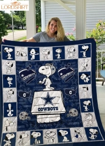 Dallas Cowboys Snoopy Quilt Blanket