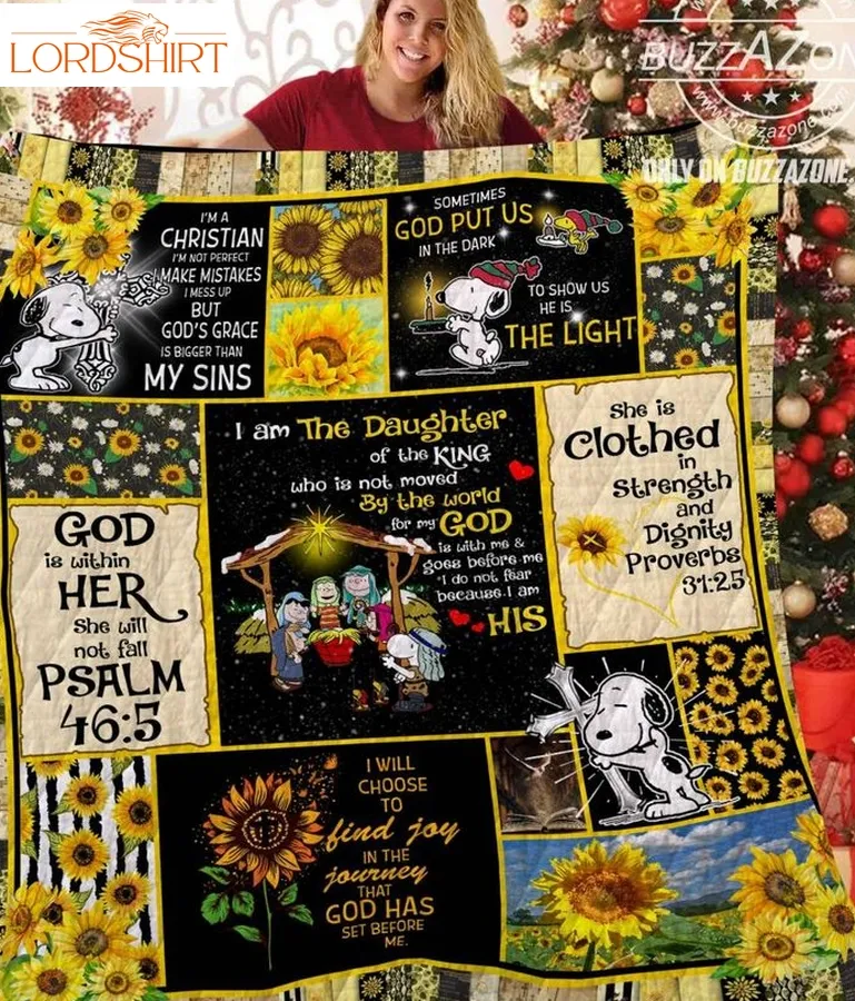 Daughter Of The King Who Is Not Moved Snoopy 3D Quilt Blanket