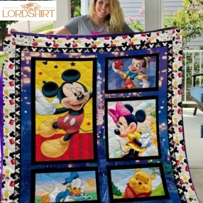 Disney Characters 3D Customized Quilt Blanket