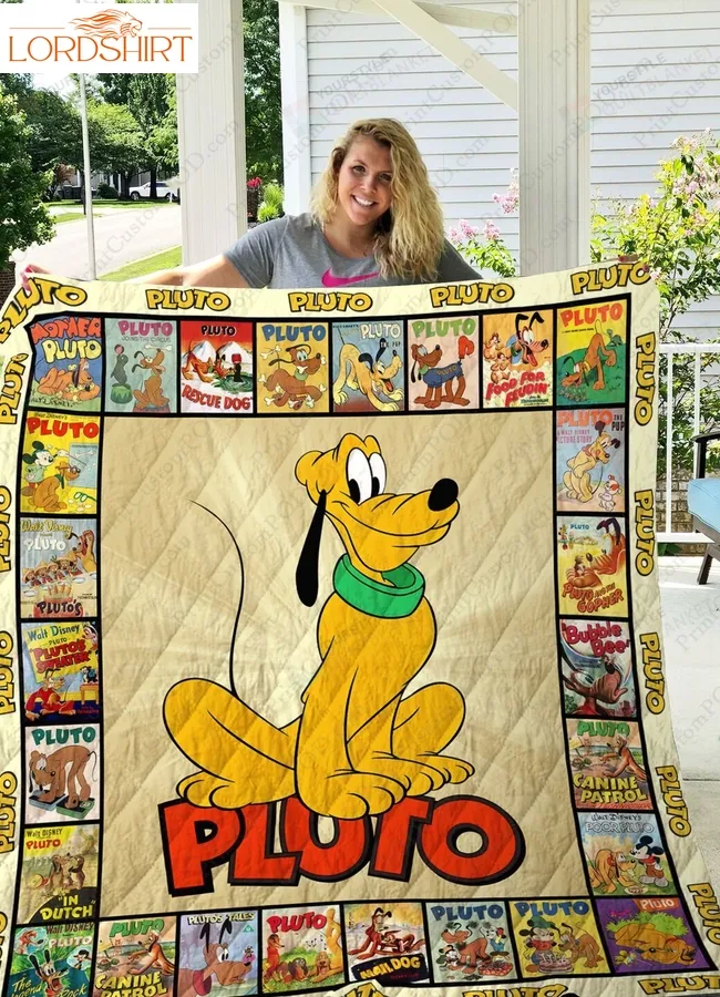 Disney Pluto, Pluto &Amp Mickey, Pluto The Pup Quilt Blanket Pluto Disney Fan Club