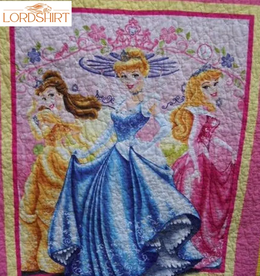 Disney Princesses Fabric 3D Customized Quilt Blanket