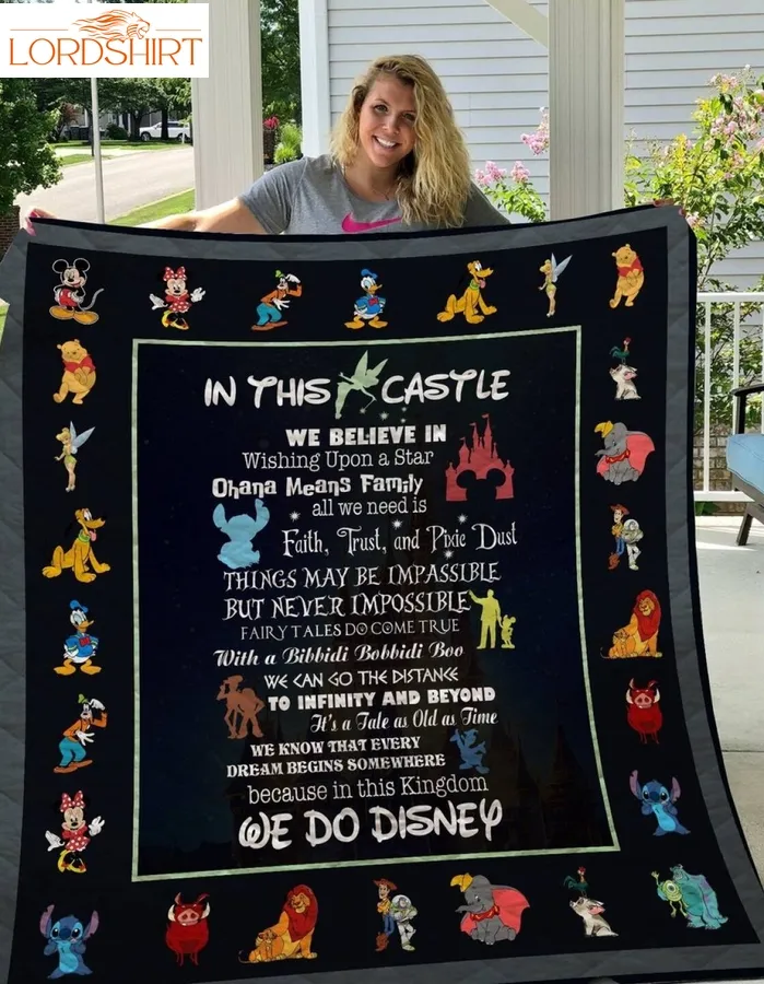 Disneyin The Castle Customize Quilt Blanket