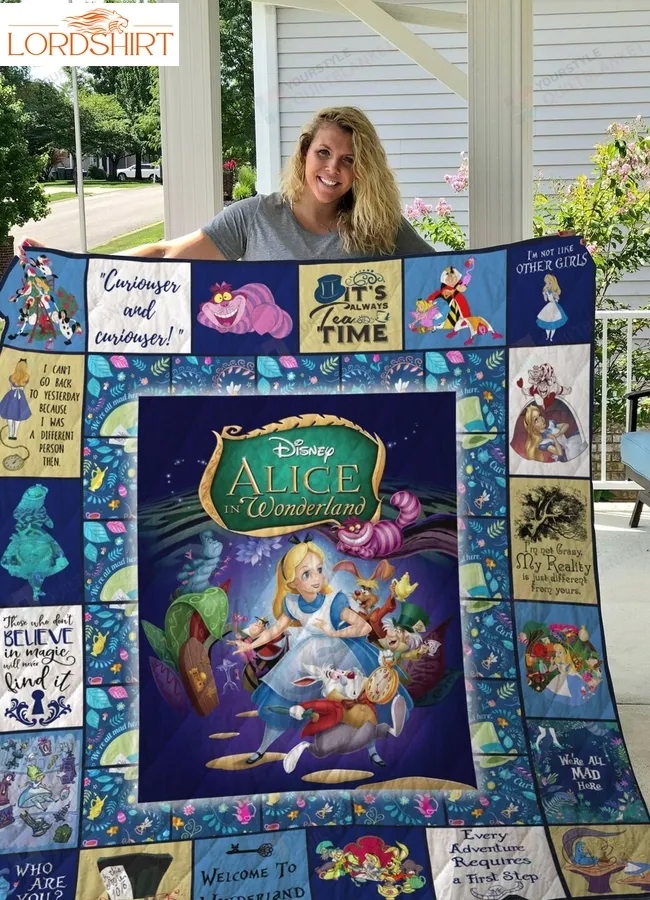 Disney's Alice In Wonderland Quilt Blanket Premium Gift Idea For Fan