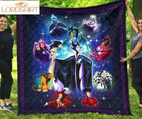 Friends Maleficent Evil Queen Ursula Cruella De Vil Disney Villains Bad Girls Have More Fun Walt Disney Family Vacation Quilt Blanket