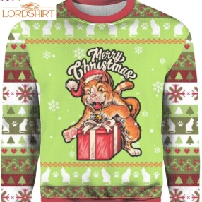 Funny Cat Merry Christmas Ugly Christmas Sweater