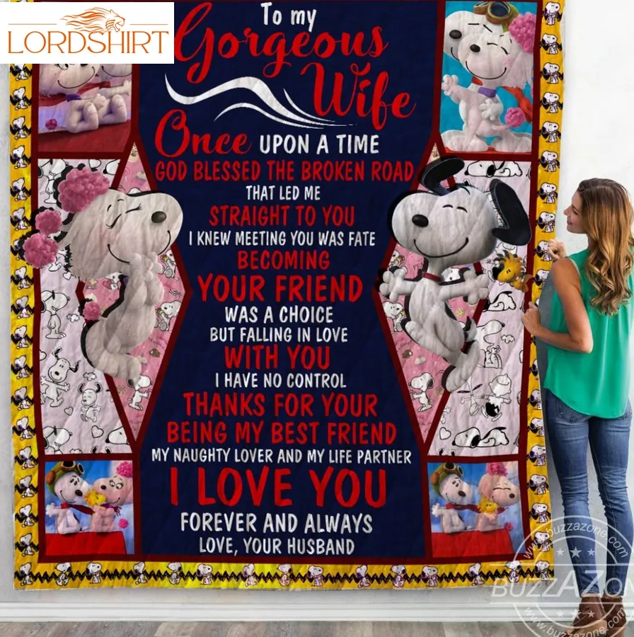 Gift For Your Wife Snoopy 3D Quilt Blanket