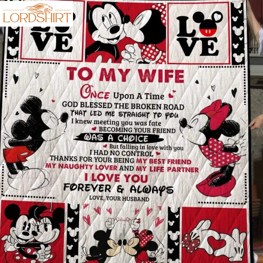 God Blessed The Broken Road Mickey 3D Quilt Blanket