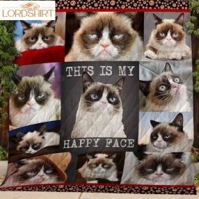 Grumpy Cat  Quilt Blanket