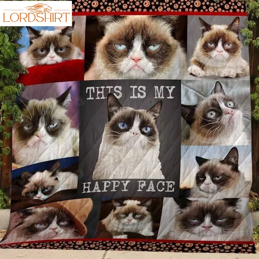 Grumpy Cat  Quilt Blanket