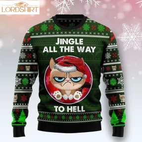 Grumpy Cat Jingle All The Way To Hell Ugly Christmas