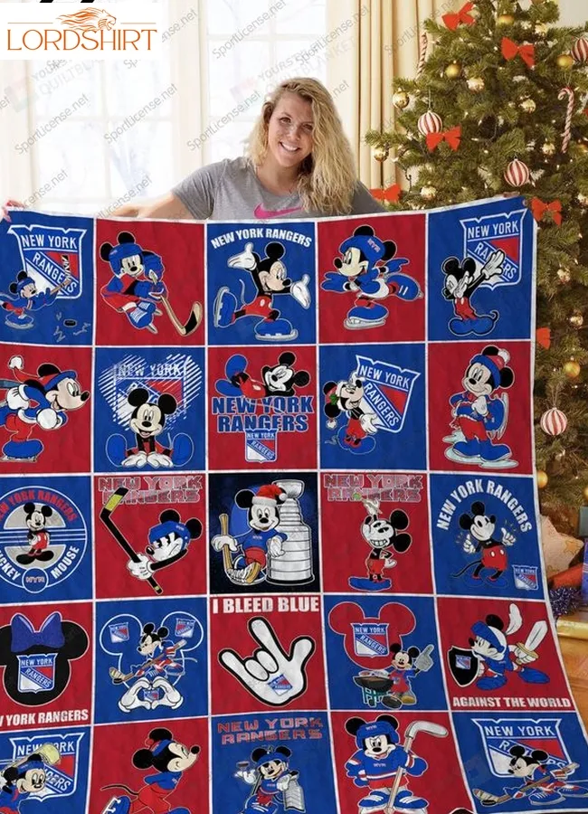 H  New York Rangers+Mickey Quilt Blanket