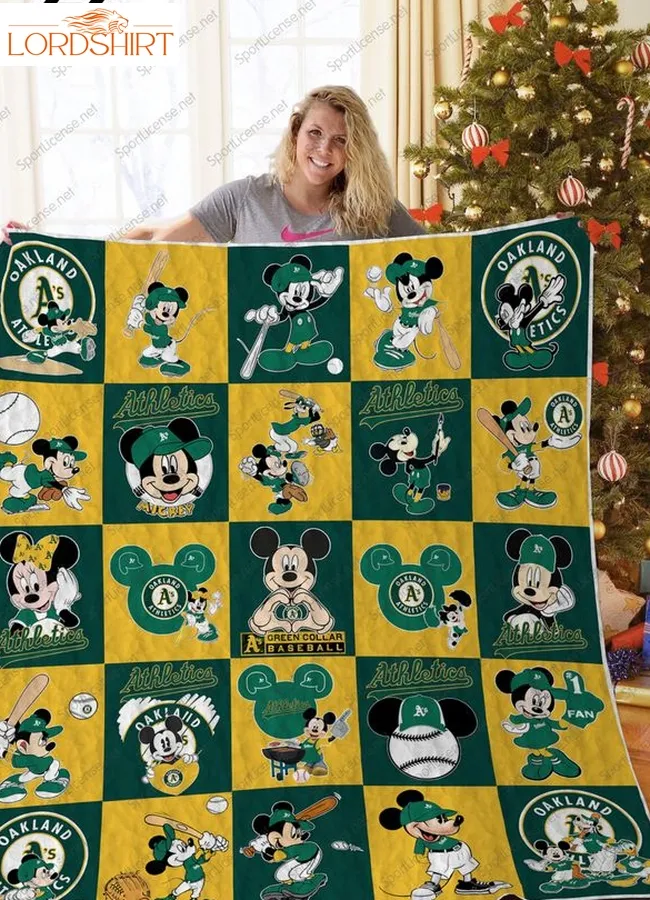 H  Oakland Athletics+ Mickey Quilt Blanket