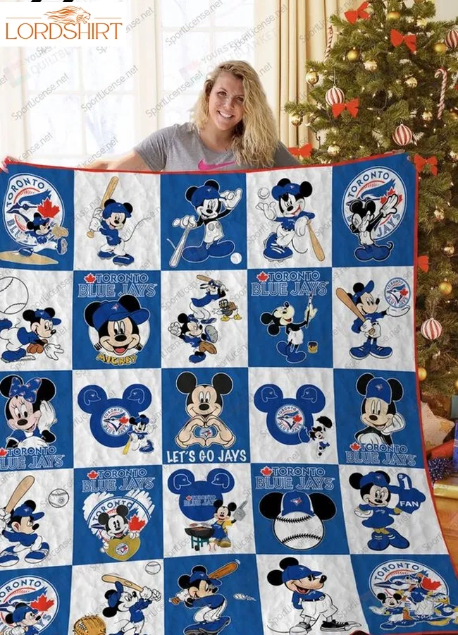 H  Toronto Blue Jays + Mickey Quilt Blanket