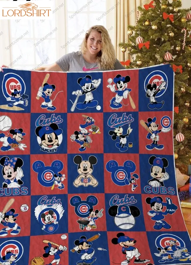 H &8211 Chicago Cubs Mickey Dn Quilt Blanket