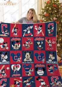 H &8211 Cleveland Indians Mickey Dn Quilt Blanket