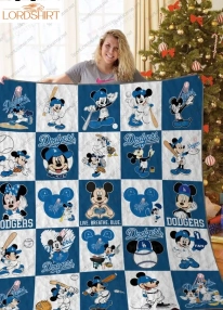 H &8211 Los Angeles Dodgers Mickey Dn Quilt Blanket