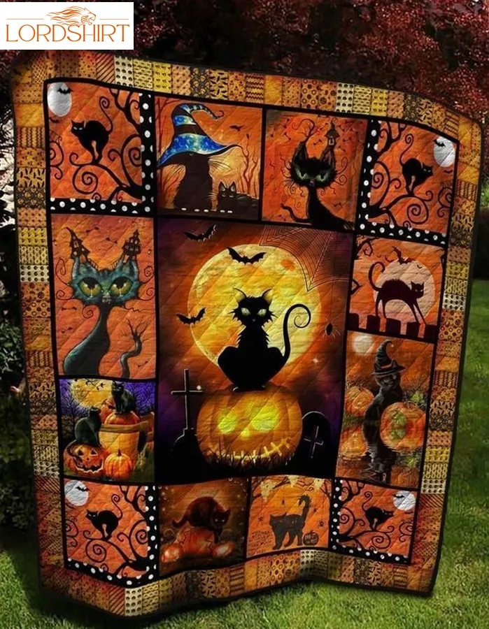 Halloween Cat 3D Customized Quilt