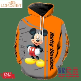 Harley Davidson Mickey Mouse Full Print K1121 Hoodie