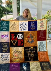 Harry Potter 4 Center Pictures Quilt Blanket 01