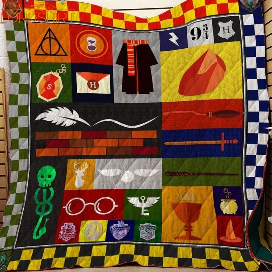 Harry Potter Symbols 3D Customized Quilt Blanket