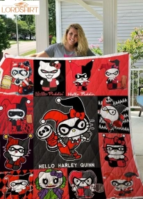 Hello Kitty Harley Quinn Quilt Blanket