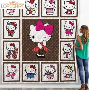 Hello Kitty Lv 3D Customized Quilt