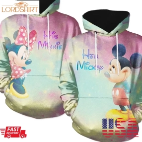 His Minnie Her Mickey Cute Love 3D Full Printed Hoodie