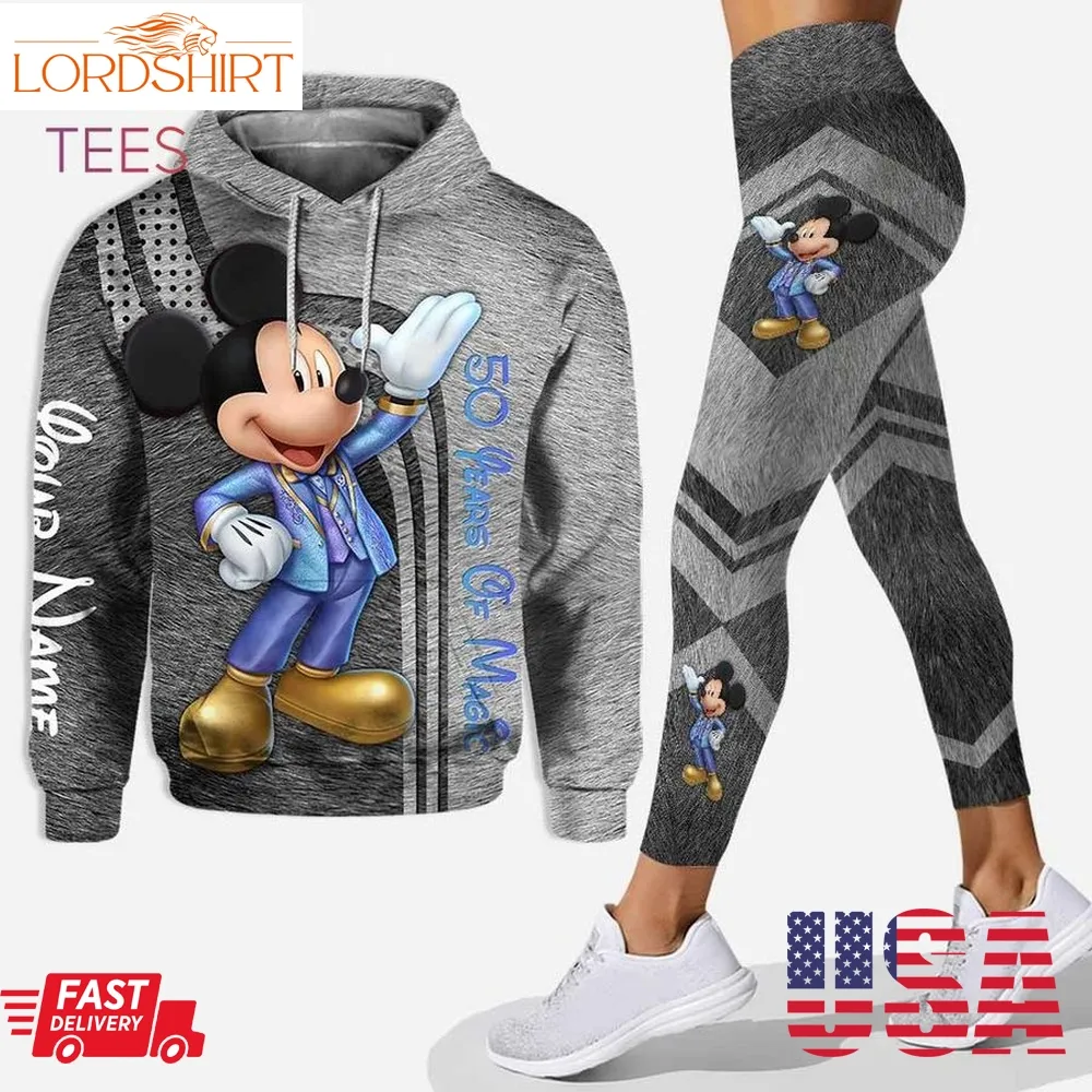 Hot Personalized Mickey Mouse 3D Hoodie Leggings All Over Print