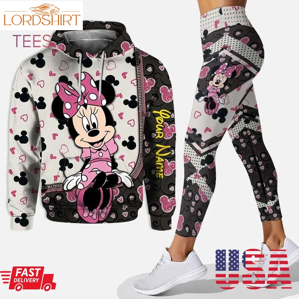 Hot Personalized Minnie Mouse Hoodie Leggings Set 3D All Over Print