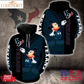 Houston Texans  Mickey Mouse 3D Hoodie