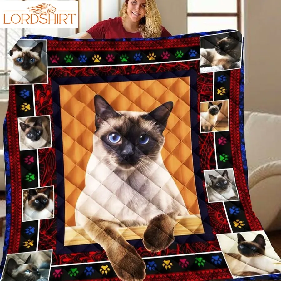 I Love Funny Cat 3D Customized Quilt